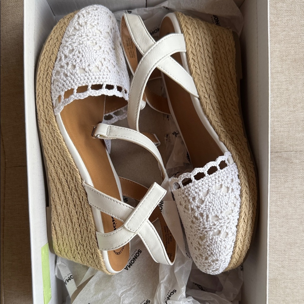 Sonoma Kids White Crochet Dress Shoes